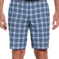 PGA Tour Men's Moisture Wicking Stretch Plaid Golf Shorts Blue Size 34