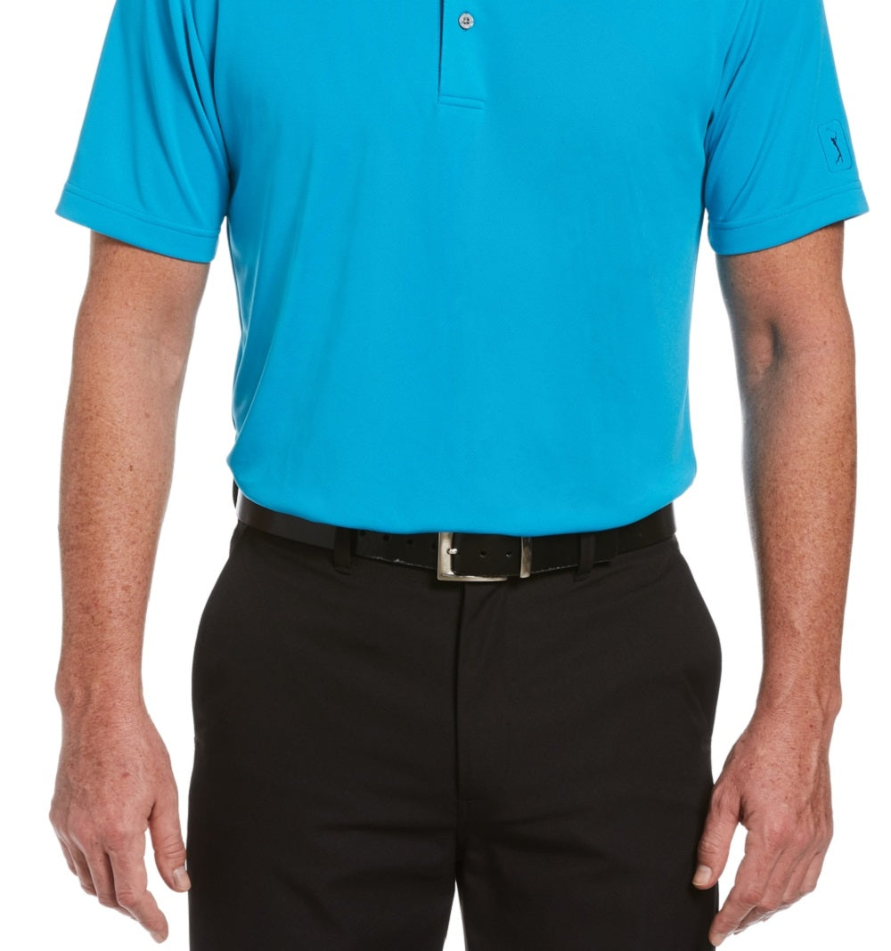 PGA Tour Men's Airflux Polo Shirt Blue Size X-Large