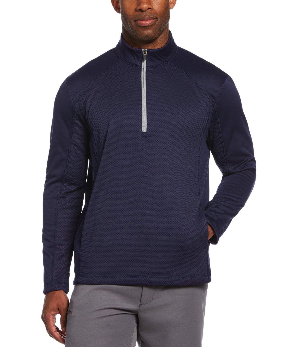 PGA Tour Men's Quarter Zip Golf Sweatshirt Blue Size Medium