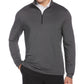 PGA Tour Men's Sun Shade Stretch Quarter Zip Golf Striped Pullover Black Size Medium