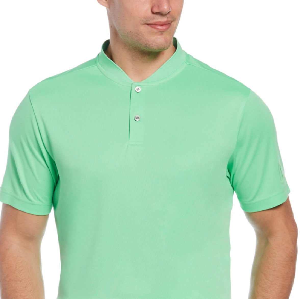 PGA Tour Men's Edge Collar Polo Shirt Green Size Large