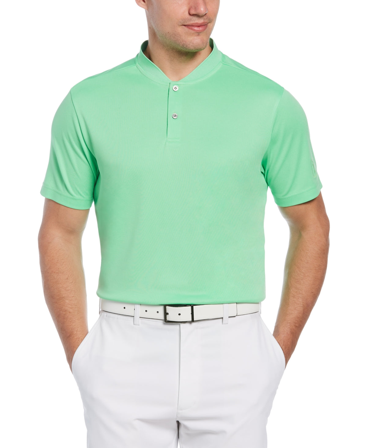 PGA Tour Men's Edge Collar Polo Shirt Green Size Large