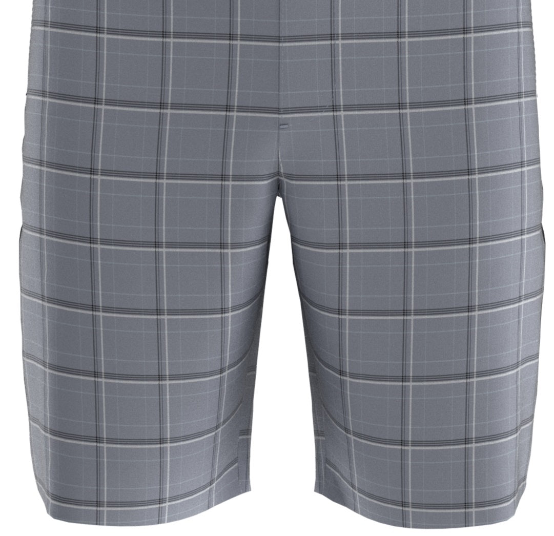 PGA Tour Men's Roadmap Print Plaid Shorts Gray Size 40