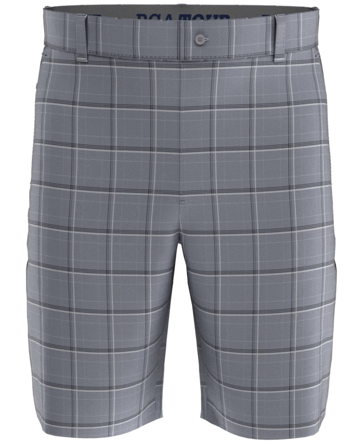 PGA Tour Men's Roadmap Print Plaid Shorts Gray Size 40