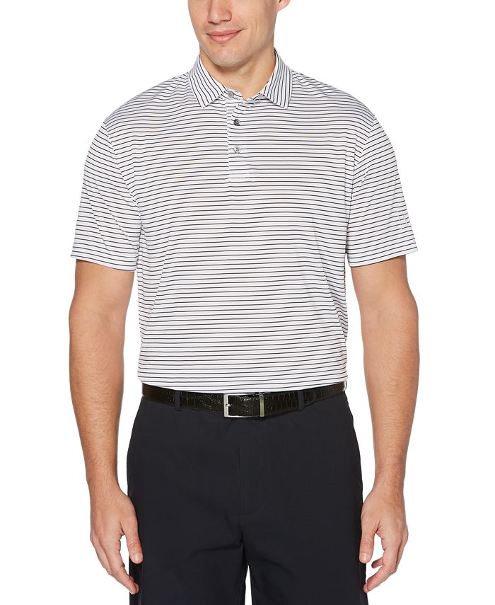 PGA Tour Men's Feeder Stripe Performance Golf Polo Shirt White Size X-Large