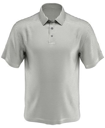 PGA Tour Men's Feeder Stripe Performance Golf Polo Shirt White Size X-Large