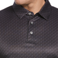 PGA Tour Men's Athletic Fit Watercolor Geo Print Performance Golf Polo Shirt Black Size Large