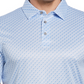 PGA Tour Men's Athletic Fit Geo Print Golf Polo Shirt Blue Size Large