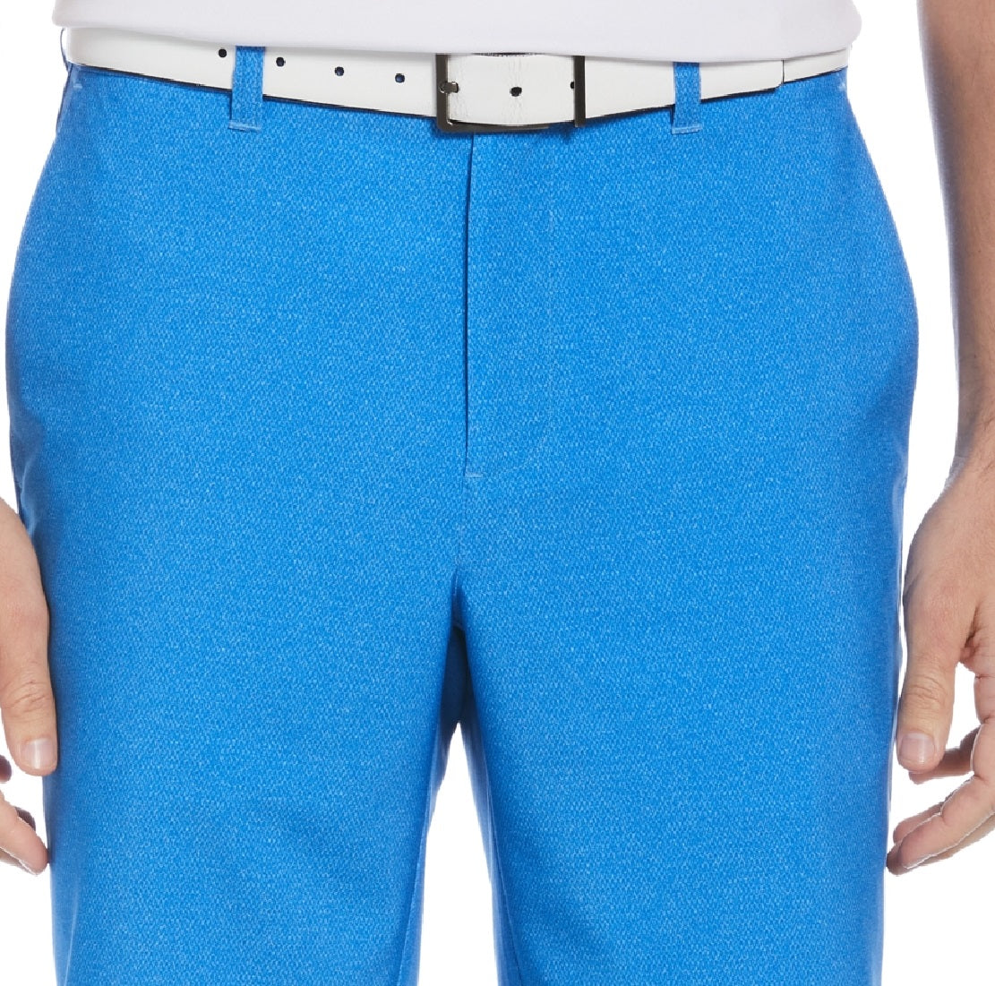 PGA Tour Men's Moisture Wicking Stretch Texture Print Golf Shorts Blue Size 40