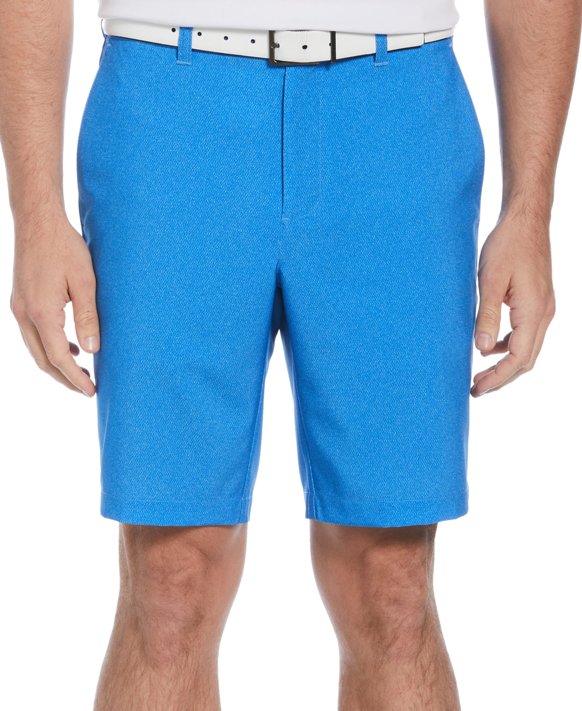 PGA Tour Men's Moisture Wicking Stretch Texture Print Golf Shorts Blue Size 40