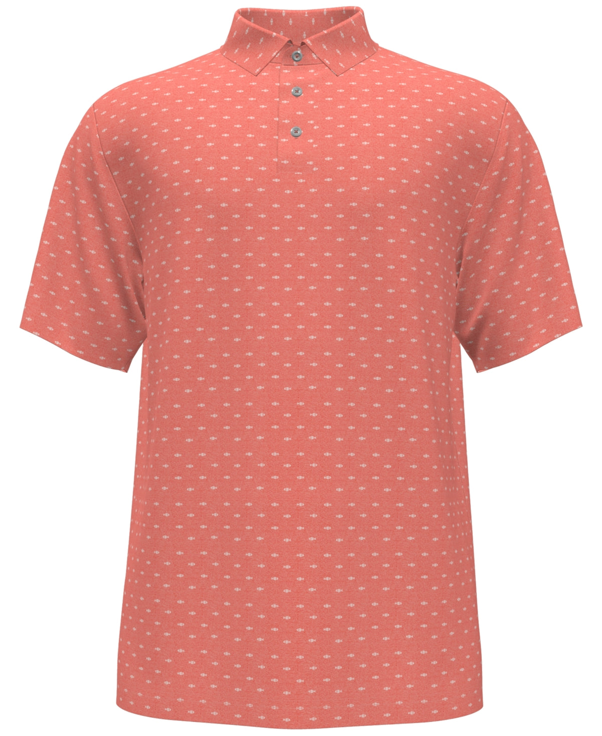 PGA Tour Men's Conversational Print Golf Polo Red Size X-Large