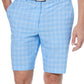 PGA Tour Men's Plaid Print Golf Shorts Blue Size 40