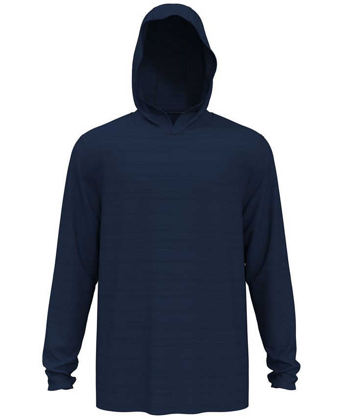 PGA Tour Men's Textured Stripe Performance Golf Hoodie Blue Size XXL