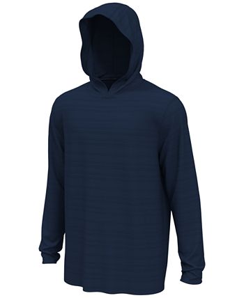 PGA Tour Men's Textured Stripe Performance Golf Hoodie Blue Size XXL