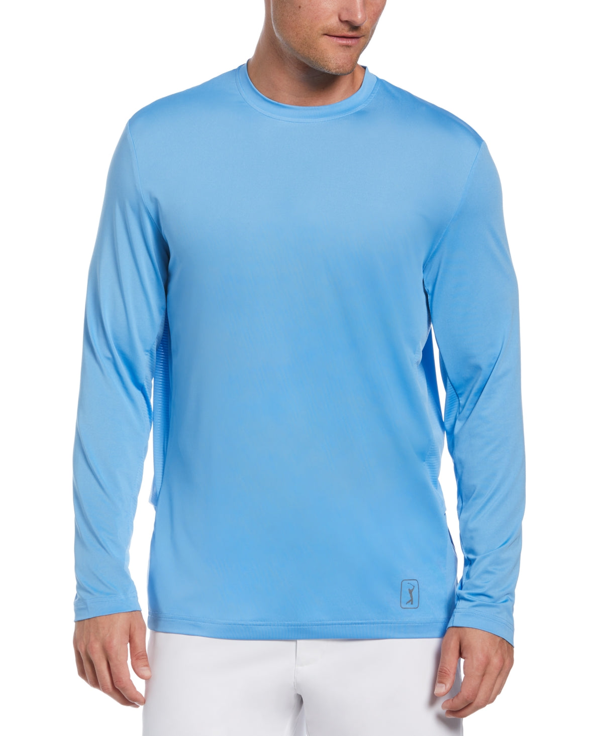 PGA Tour Men's Mixed Media Sun Protection Golf Shirt Blue Size XX-Large