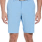 PGA Tour Men's Stretch Flat Front Horizontal Textured Golf Shorts Blue Size 34