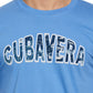 Cubavera पुरुषों की हवाना प्रिंट टी-शर्ट नीला बड़ा साइज़