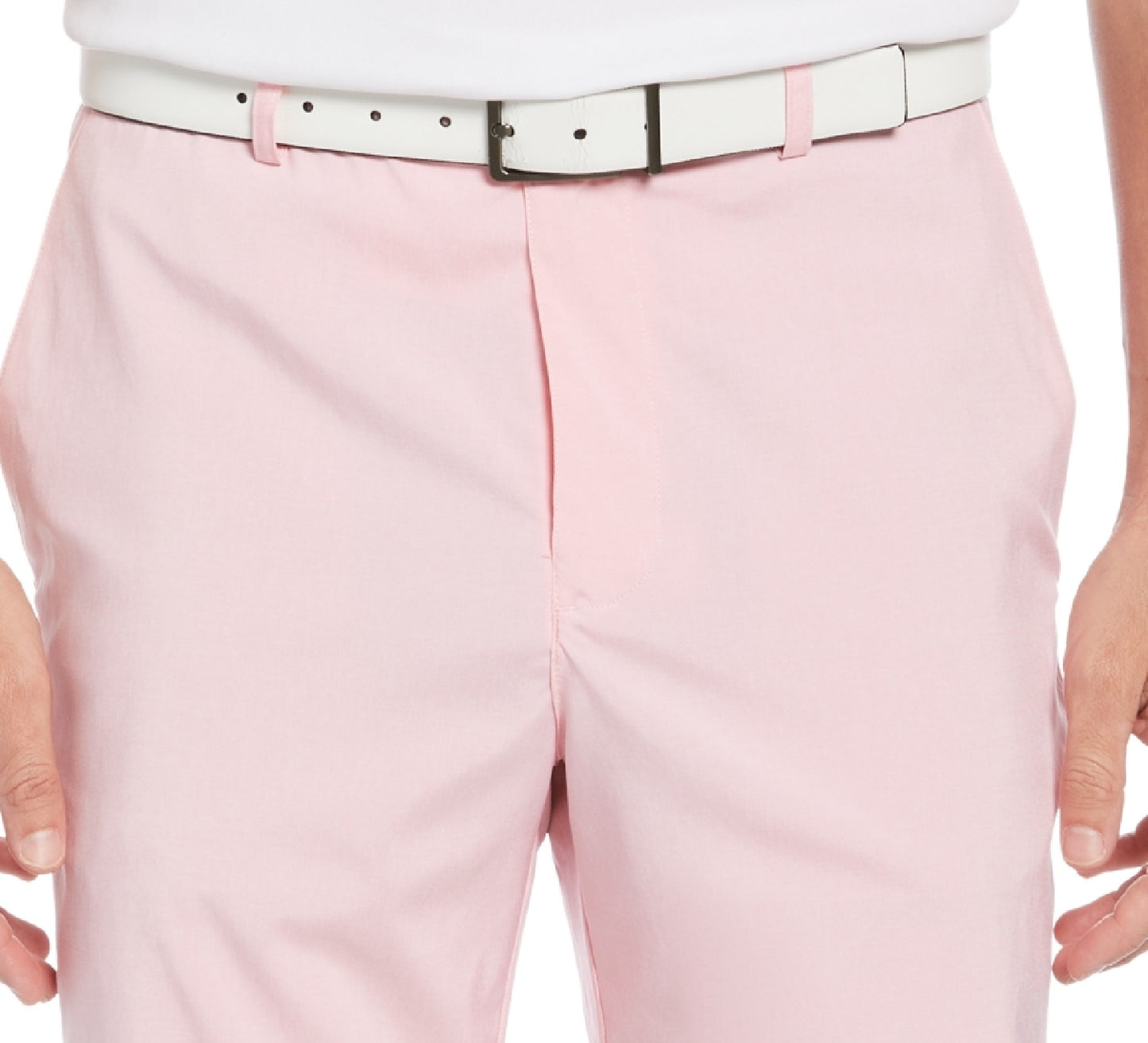 PGA Tour Men's Flat Front Heathered Golf Shorts Pink Size 38