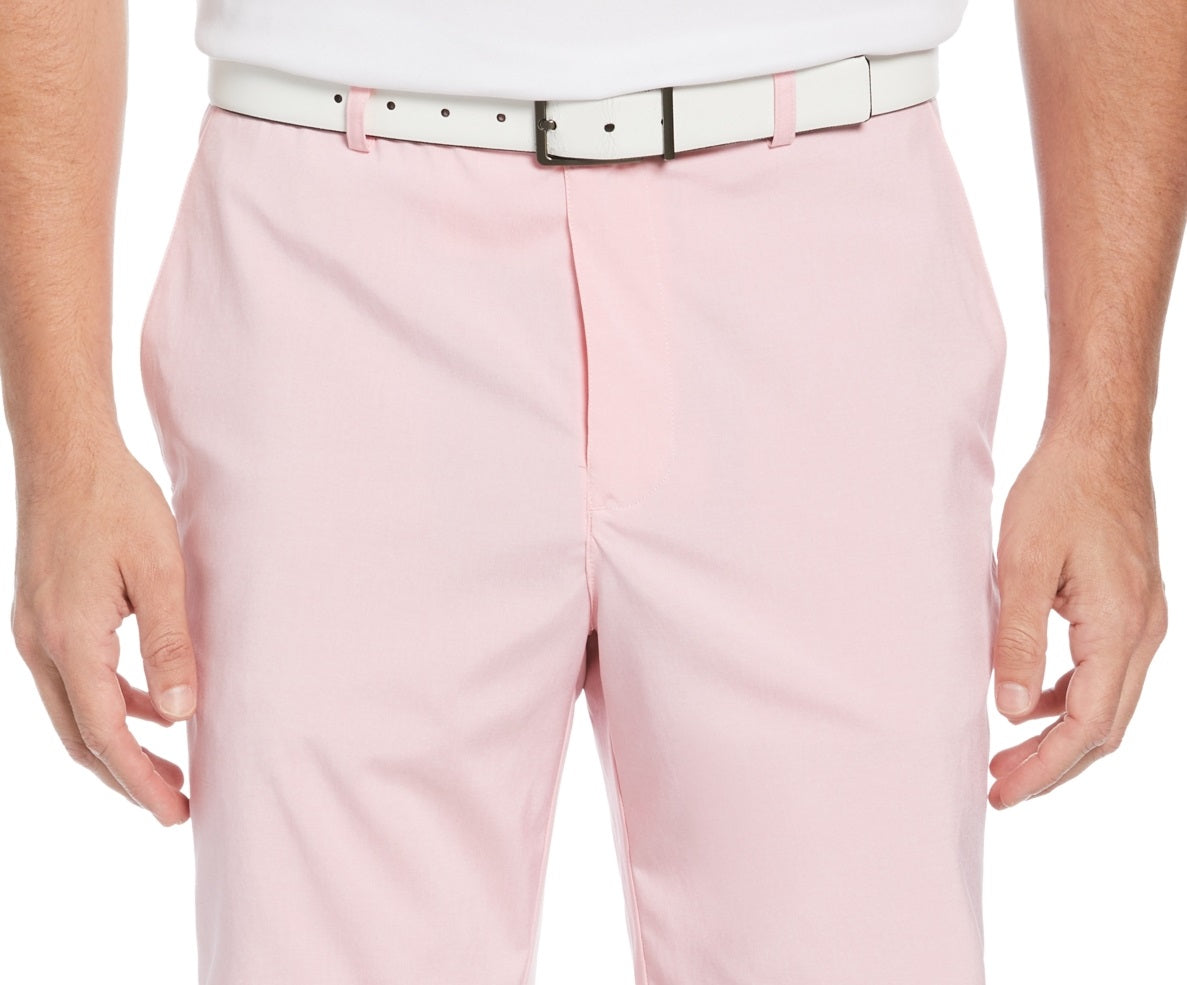 PGA Tour Men's Flat Front Heathered Golf Shorts Pink Size 40