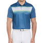 PGA Tour Men's Blurred Chest Stripe Golf Polo Blue Size Large