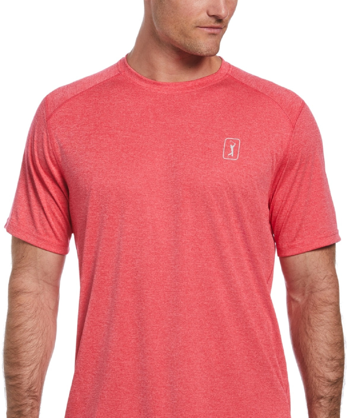 PGA Tour Men's Performance Golf T-Shirt Pink Size Medium