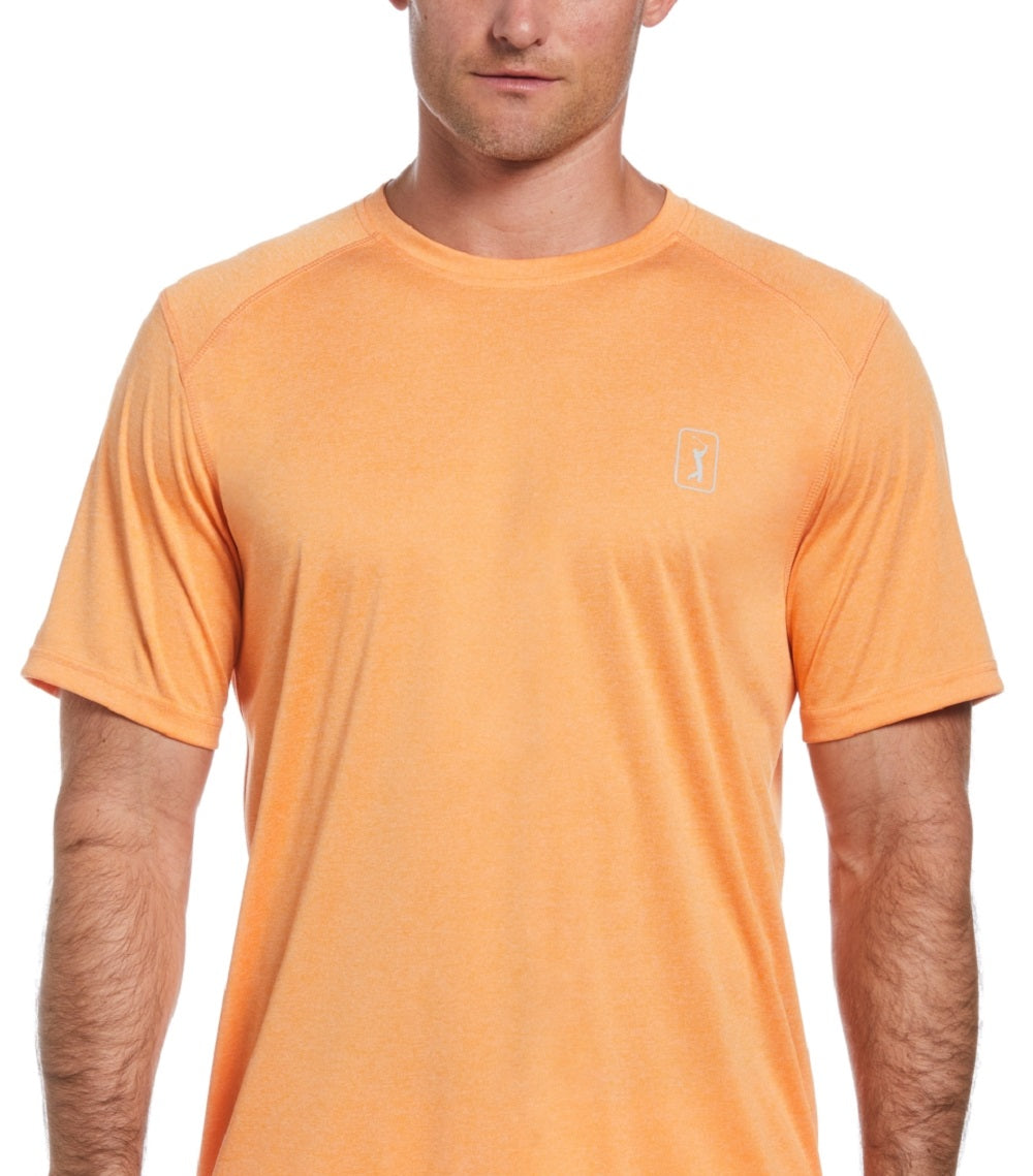 PGA Tour Men's Performance Golf T-Shirt Orange Size Small