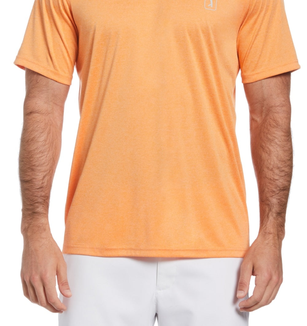 PGA Tour Men's Performance Golf T-Shirt Orange Size Medium