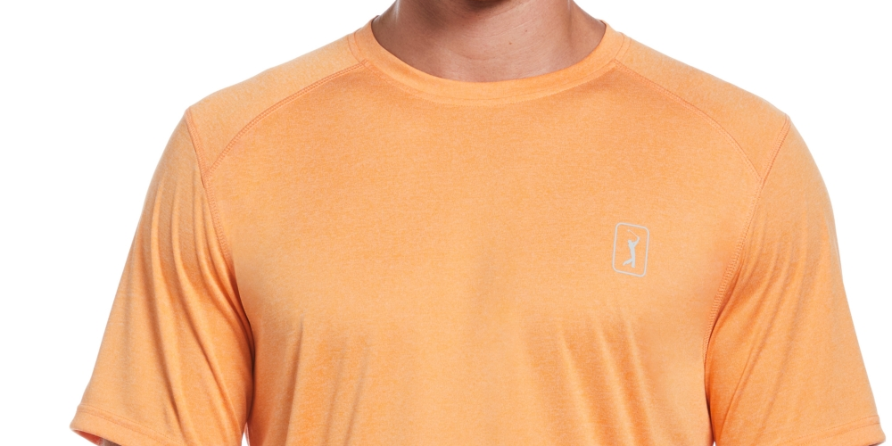 PGA Tour Men's Performance Golf T-Shirt Orange Size Large