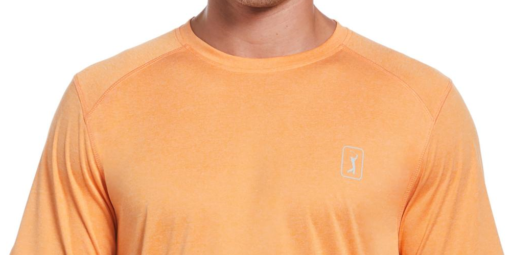 PGA Tour Men's Performance Golf T-Shirt Orange Size X-Large