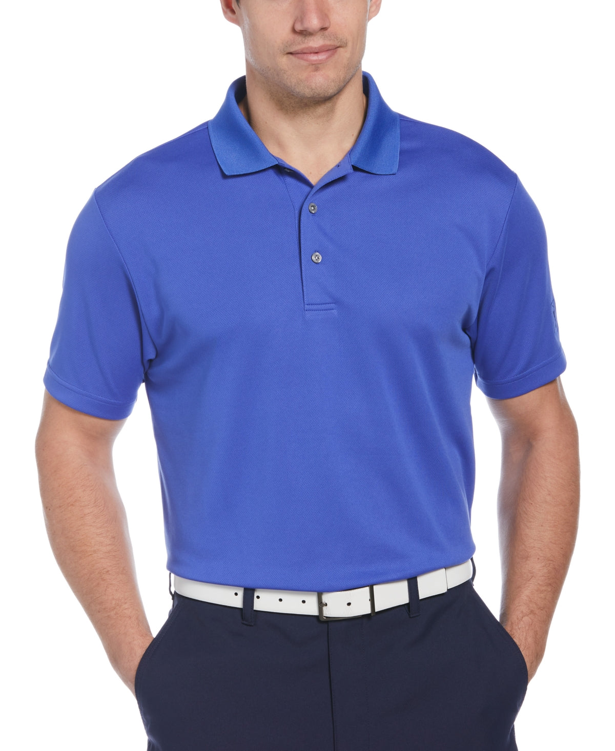 PGA Tour Men's Airflux Golf Polo Blue Size Small