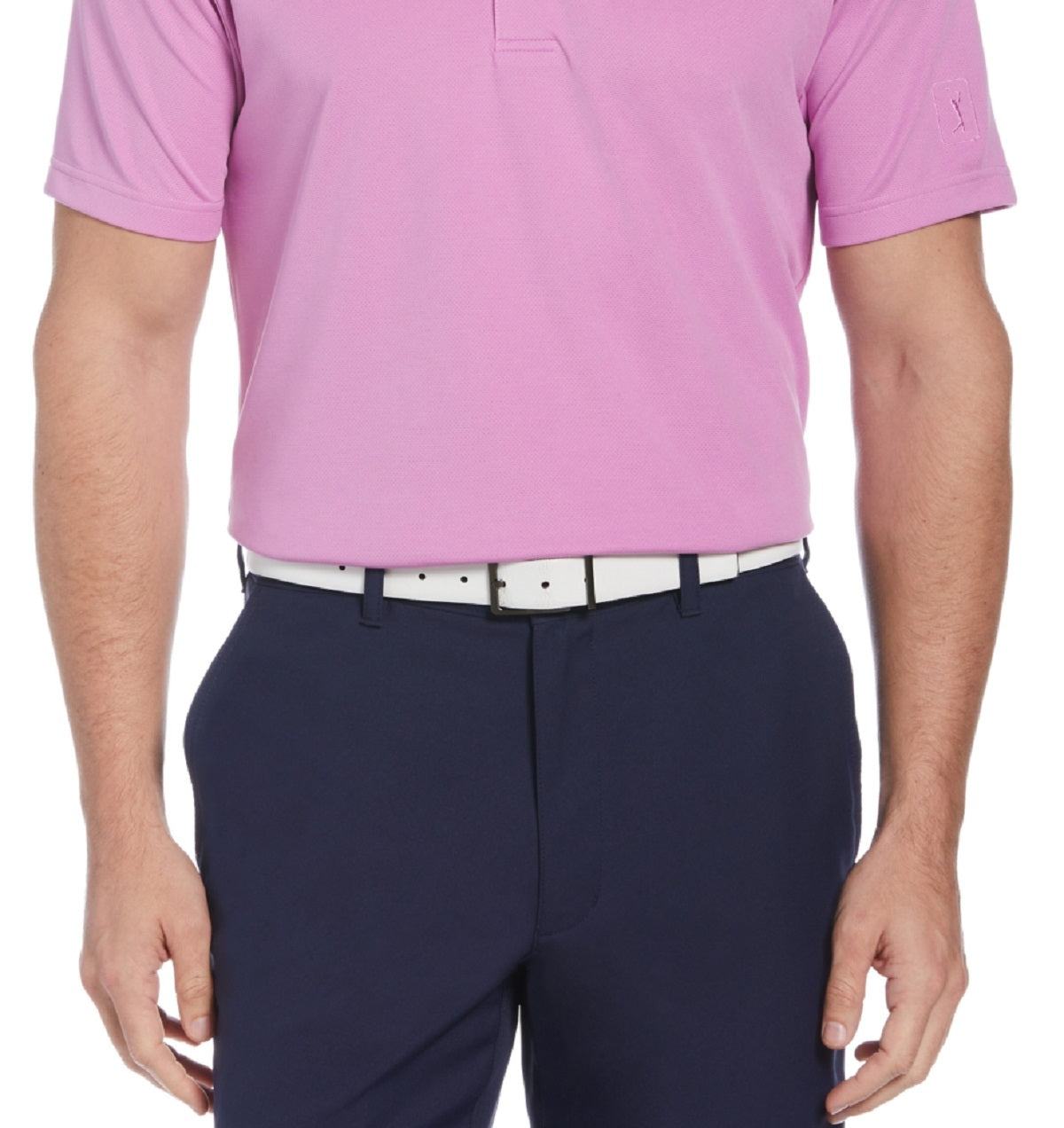 PGA Tour Men's Airflux Golf Polo Purple Size Medium