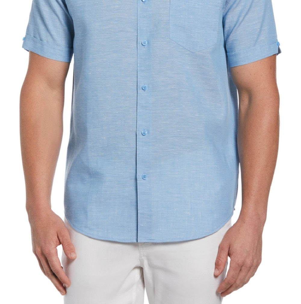 Cubavera Men's Tanner Travel Shirt Blue Size XX-Large