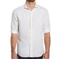 Cubavera Men's Woven Linen Button Down Shirt White Size XX-Large