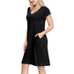 Ink+Ivy Women's Swing Dress with Pockets Black Size Medium