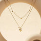 Eklexic - Women's Micro Heart Toggle Pendant Necklace