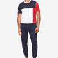 Tommy Hilfiger Men's Modern Essentials Colorblocked Cotton T-Shirt Blue Size XX-Large