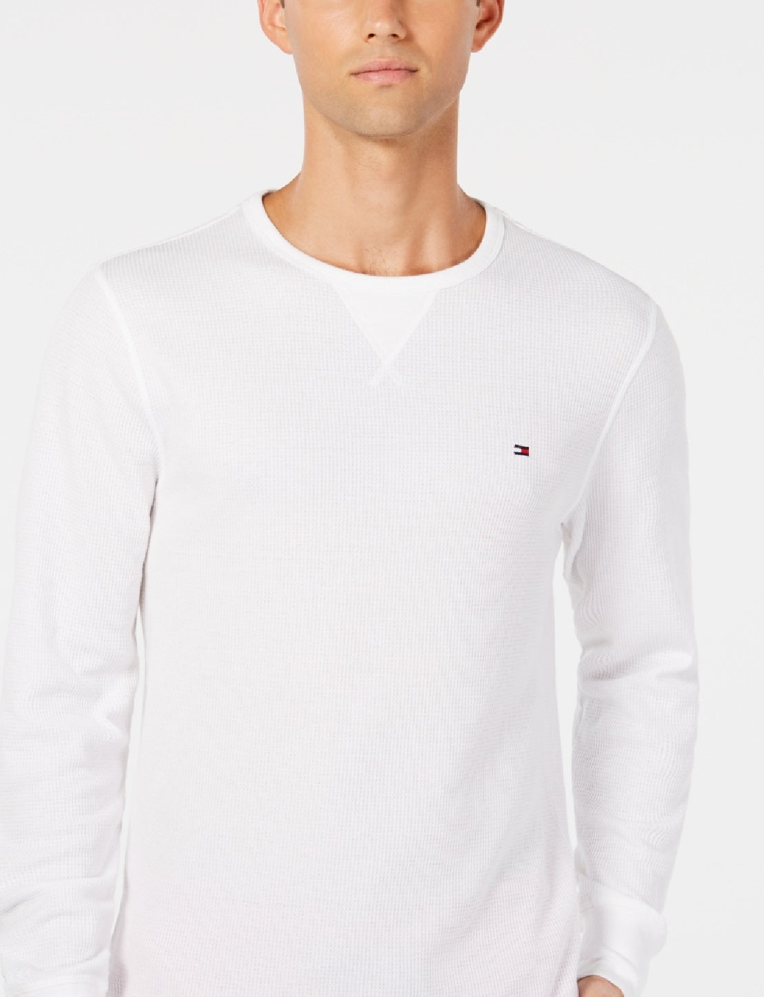 Tommy Hilfiger Men's Long Sleeve Thermal Shirt White Size X-Large