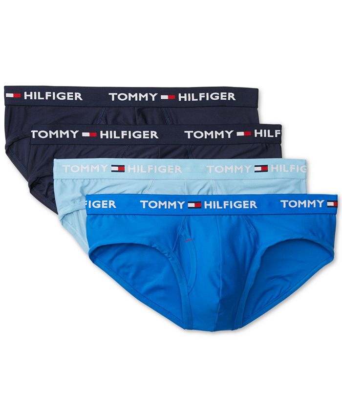 Tommy Hilfiger Men's 4 Pk Everyday Microfiber Briefs Blue Size L