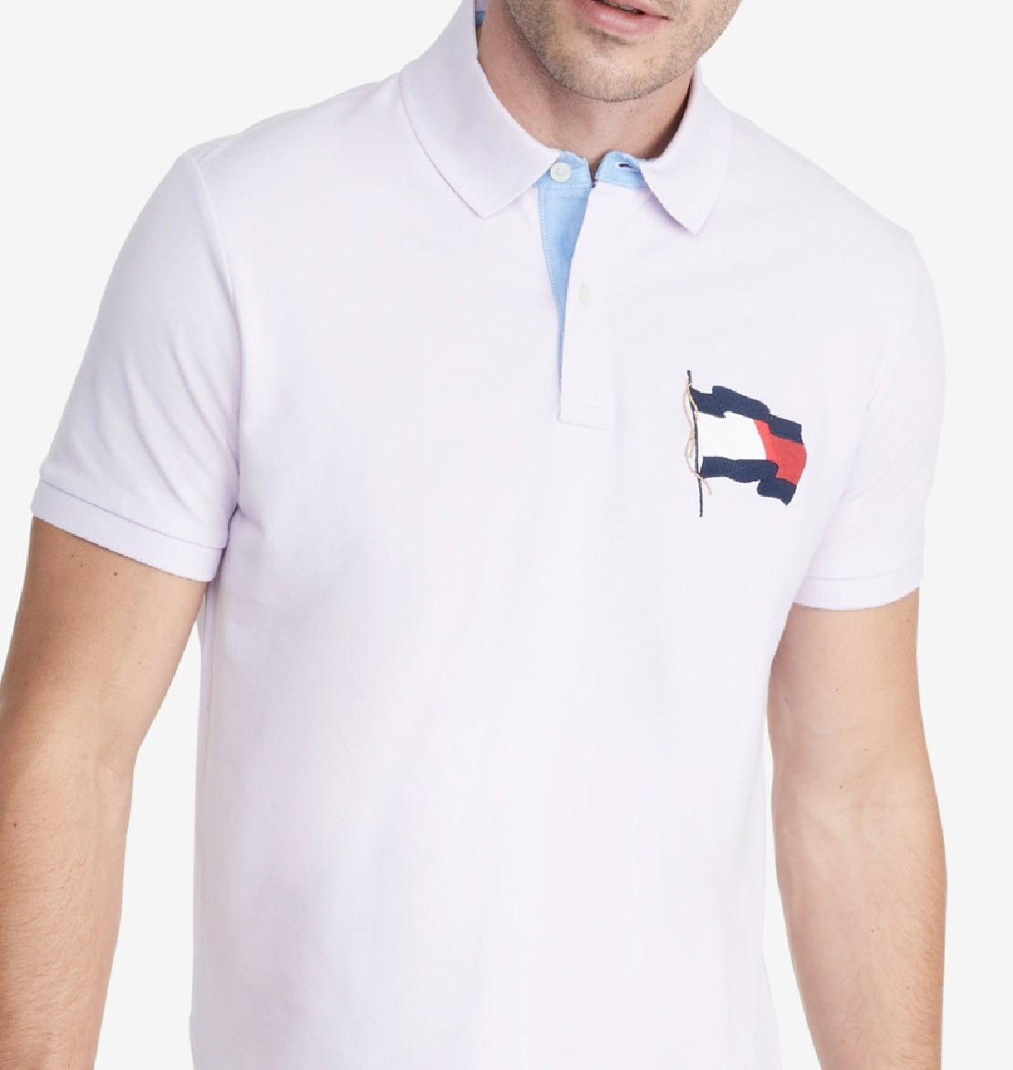 Tommy Hilfiger Men's Alwyn Custom Fit Th Flex Polo Shirt Purple Size Medium