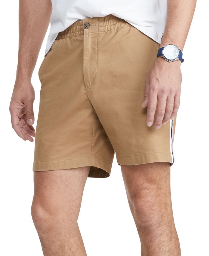Tommy Hilfiger Men's Th Flex Theo 7 Short With Side Stripe Brown Size Large