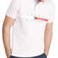 Tommy Hilfiger Men's Th Flex Nial Custom Fit Short Sleeve Polo Shirt Pink Size Large