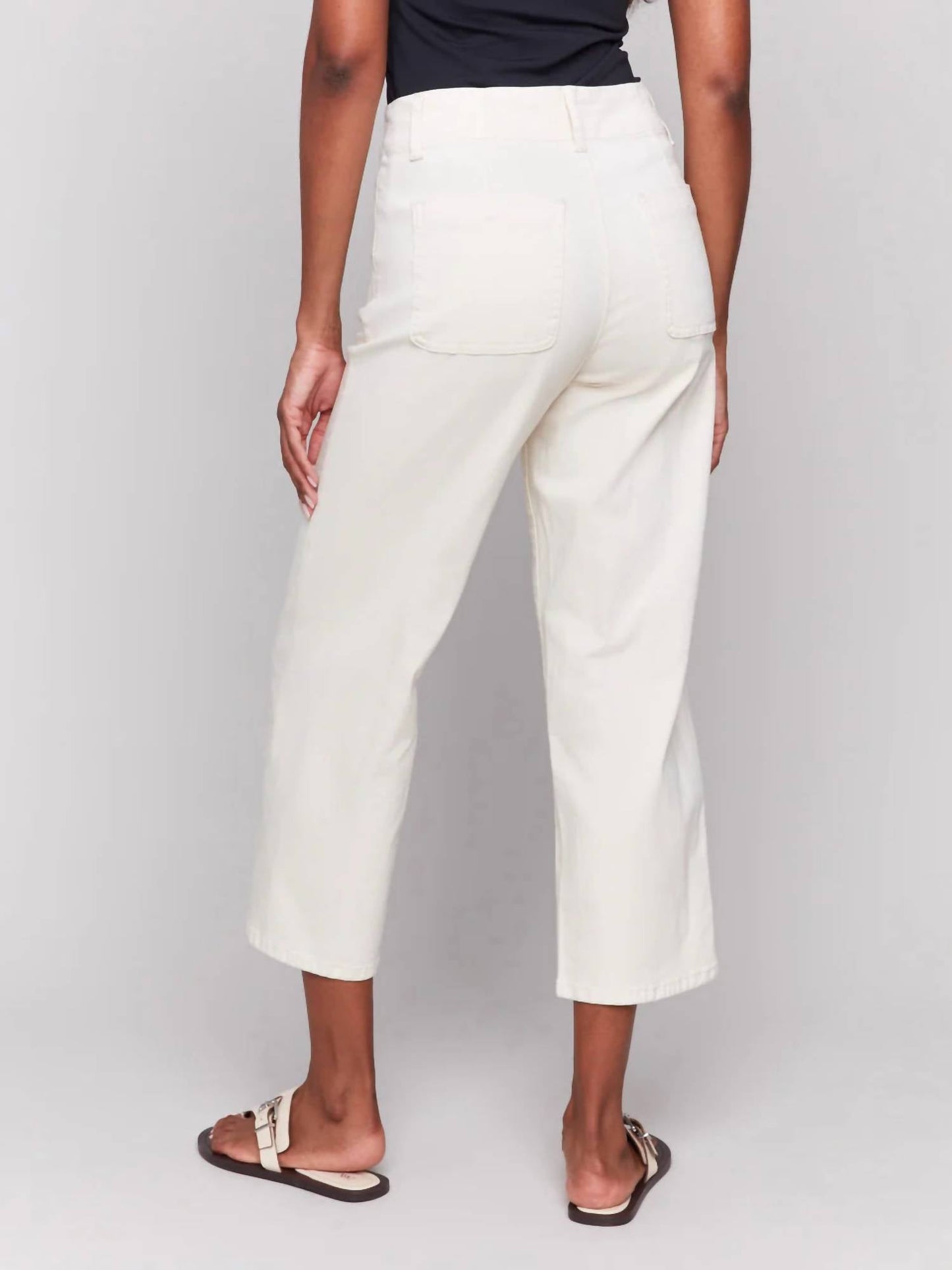 Charlie B - Women's Button Fly Straight Crop Leg Pant