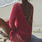 Soah - Women's Violet Crochet Mini Dress