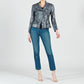 Clara Sunwoo - Metallic Liquid Leather Textured Biker Jacket