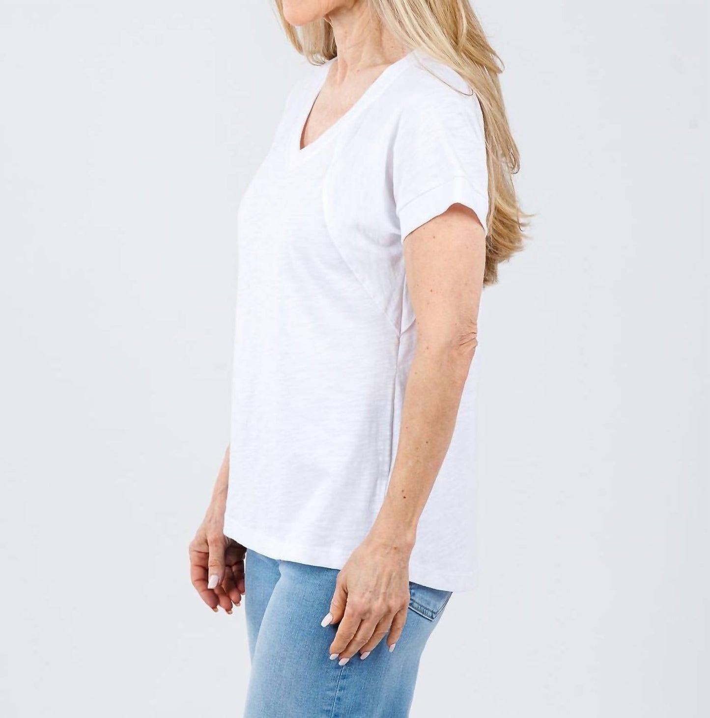 Elliott Lauren - Tina Raglan Short Sleeve V-neck Tee