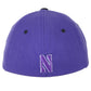 NCAA Zephyr Northwestern Wildcats Adult Curved Bill Fitted Stretch Hat Cap