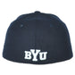 NCAA Zephyr Brigham Young Cougars Navy Blue Flat Bill Fitted Size 7 Hat Cap