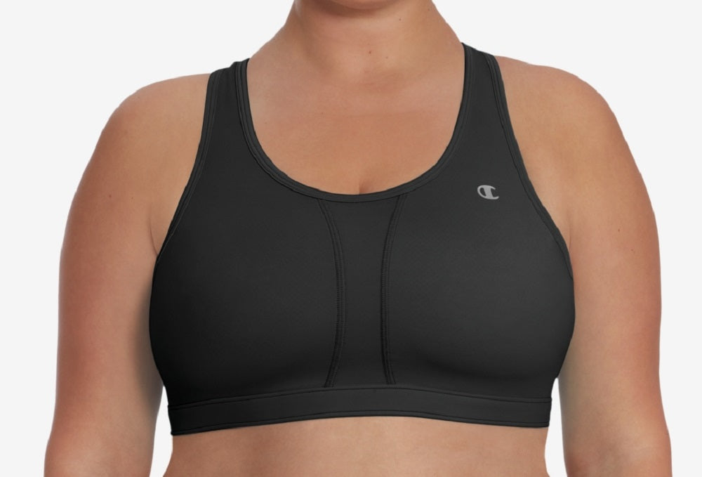 Champion Women's The Vented Plus Sports Bra Black Size 2X