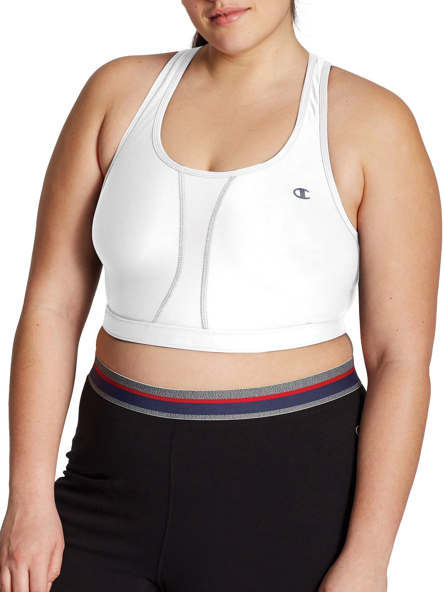 Champion Women's Vented Compression Plus Sports Bra White Size 4X
