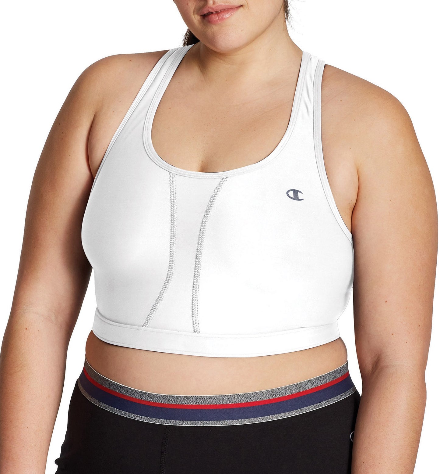 Champion Women's Vented Compression Plus Sports Bra White Size 4X